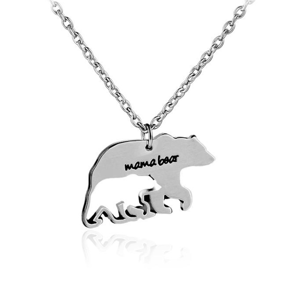 Mama Bear silver necklace - Picture 3 of 5